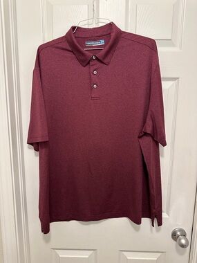 Roundtree & Yorke Performance Men's Maroon Short-Sleeve Performance Polo 2XB